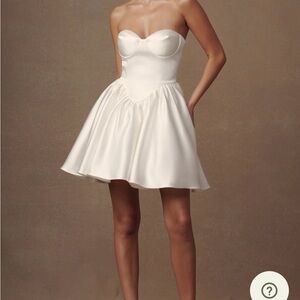 Meshki Structured Corset Mini Dress - White